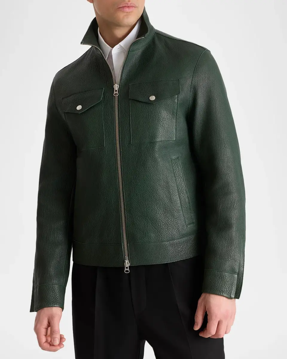 Mackage Men's Otto Pebble Leather Jacket | Thumbnail 4