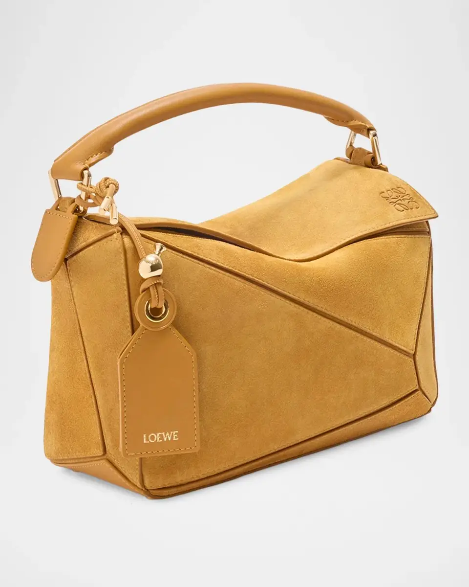 Loewe Small Puzzle Suede Top Handle Bag | Thumbnail 3 Loewe Small Puzzle Suede Top Handle Bag | Thumbnail 3