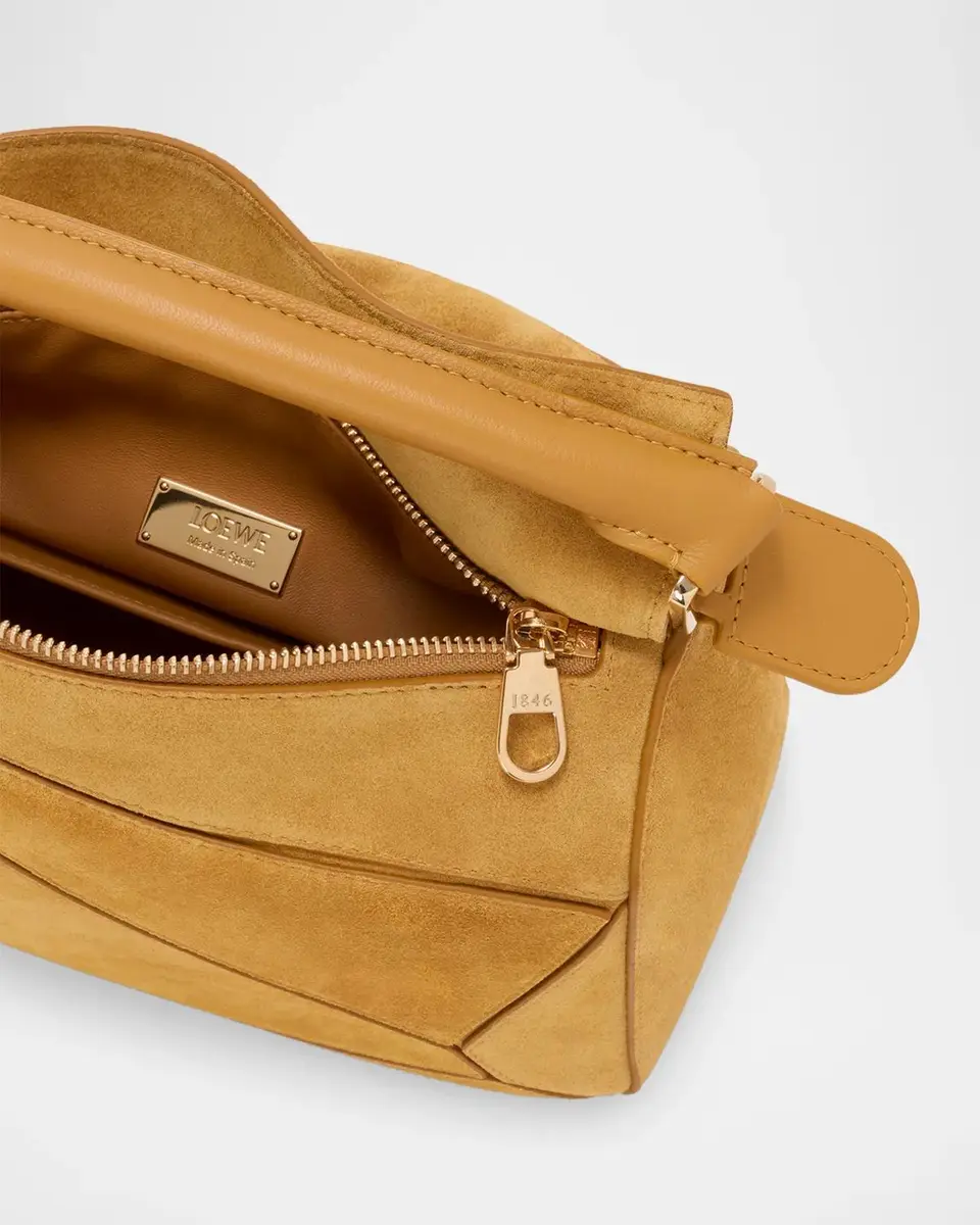 Loewe Small Puzzle Suede Top Handle Bag | Thumbnail 4 Loewe Small Puzzle Suede Top Handle Bag | Thumbnail 4