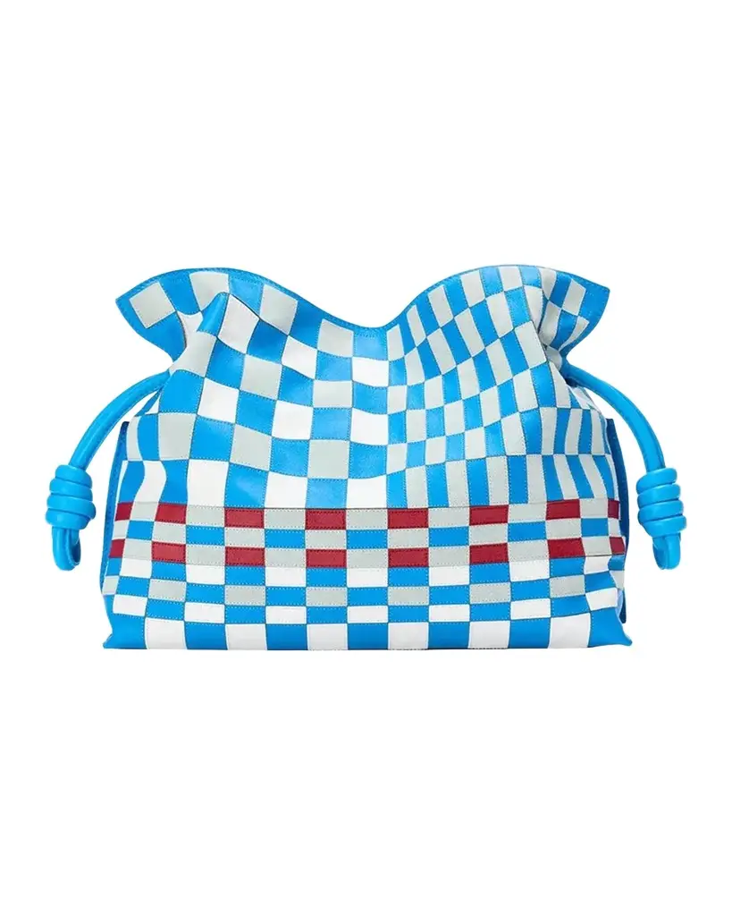 Flamenco Checkerboard Leather Clutch Bag Flamenco Checkerboard Leather Clutch Bag