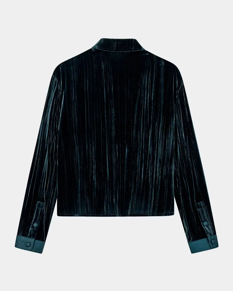 Emporio Armani Velvet Button-Front Shirt | Thumbnail 3 Emporio Armani Velvet Button-Front Shirt | Thumbnail 3