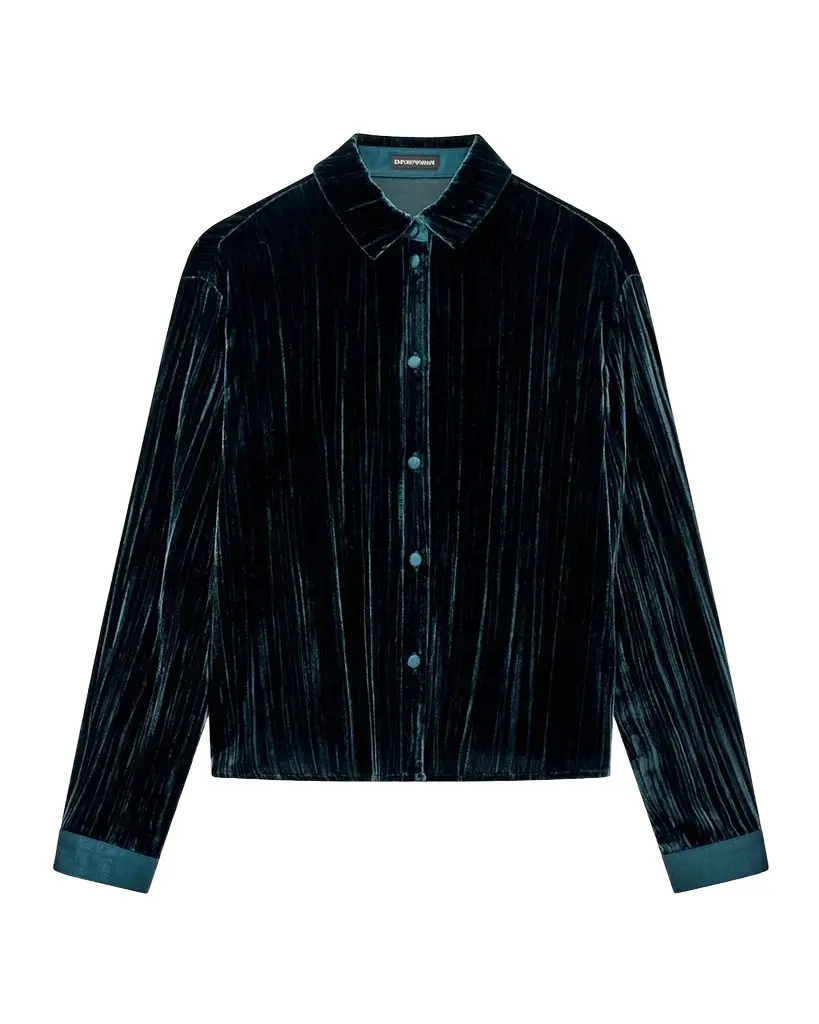 Velvet Button-Front Shirt Velvet Button-Front Shirt