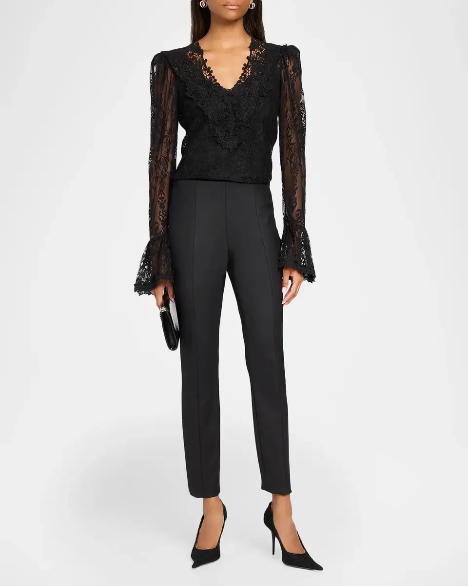 Kobi Halperin Callie Ruffle-Cuff Lace Blouse | Thumbnail 2 Kobi Halperin Callie Ruffle-Cuff Lace Blouse | Thumbnail 2