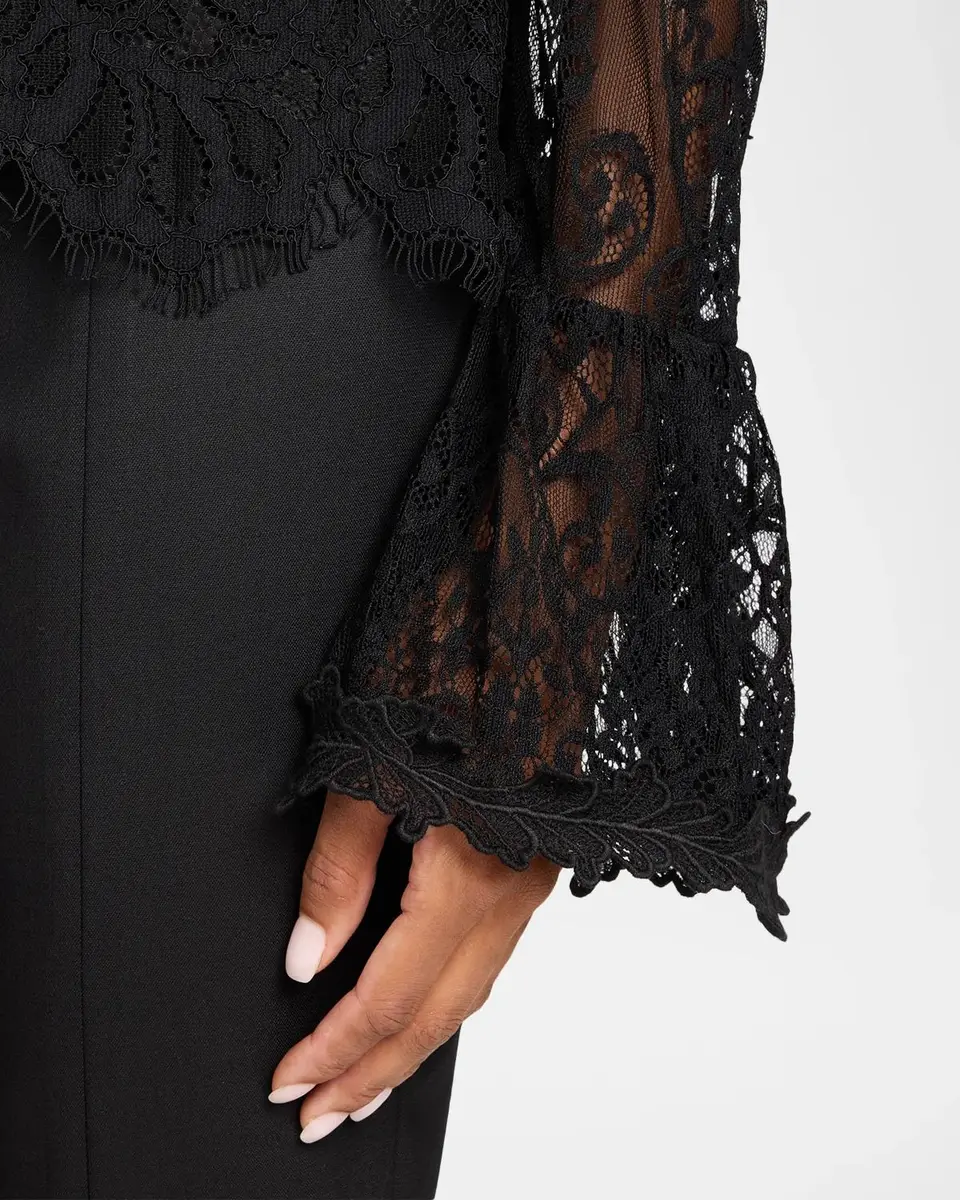 Kobi Halperin Callie Ruffle-Cuff Lace Blouse | Thumbnail 5 Kobi Halperin Callie Ruffle-Cuff Lace Blouse | Thumbnail 5
