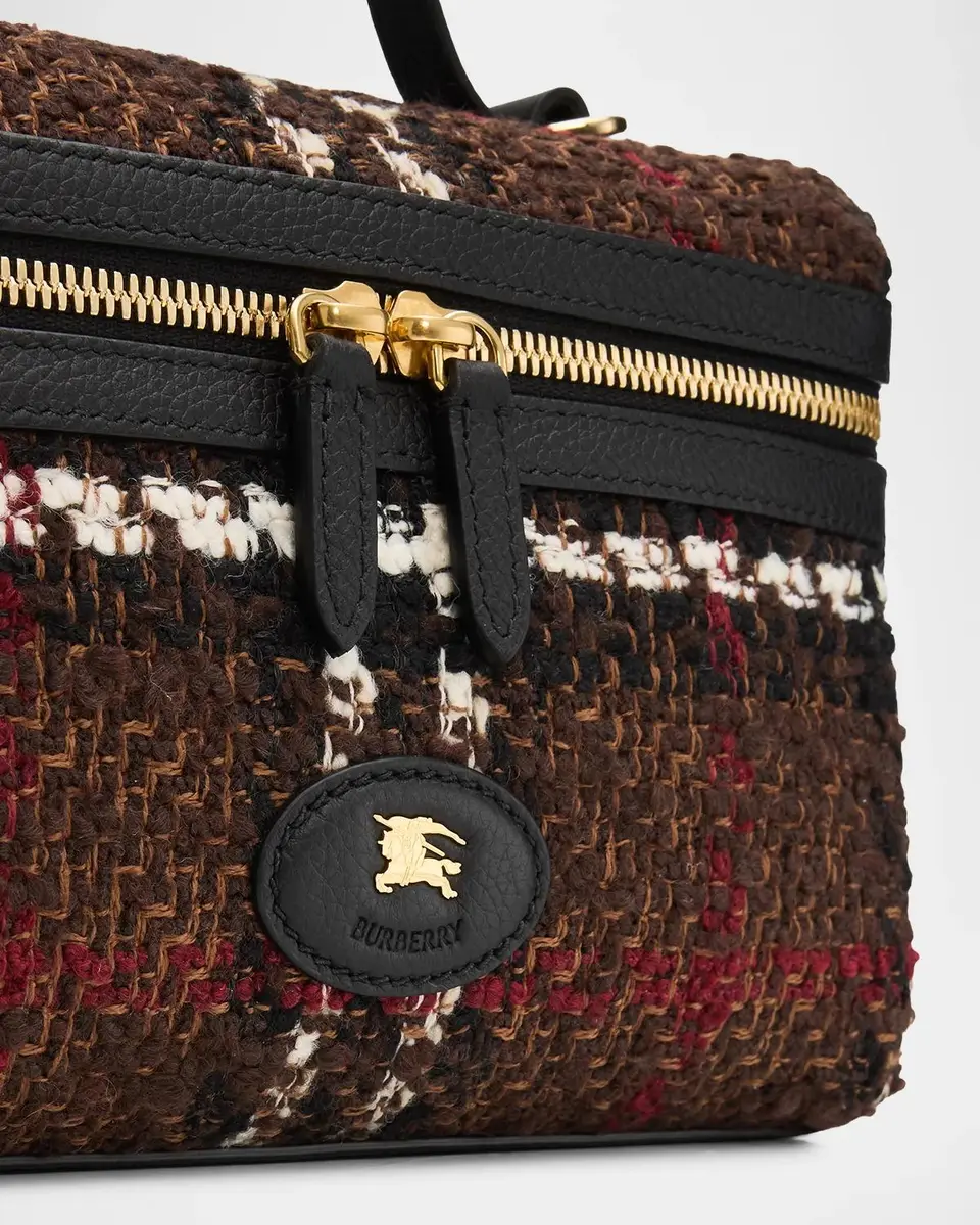 Burberry Check Canvas Vanity Bag | Thumbnail 6 Burberry Check Canvas Vanity Bag | Thumbnail 6