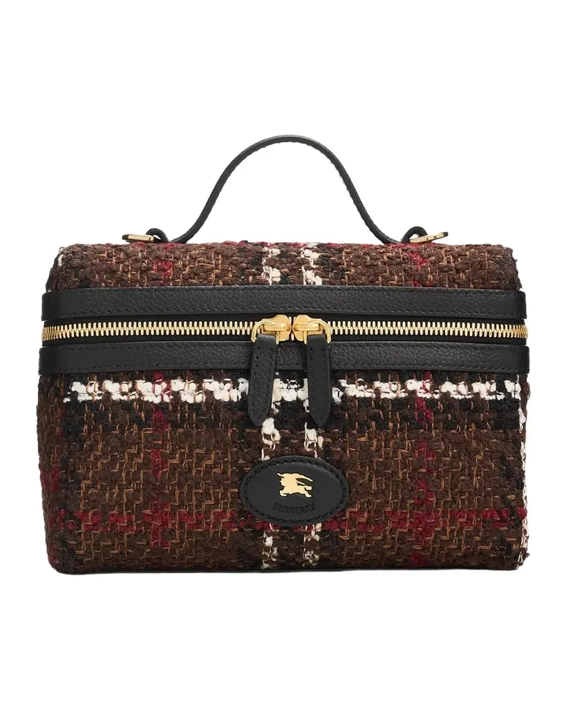 Check Canvas Vanity Bag Check Canvas Vanity Bag