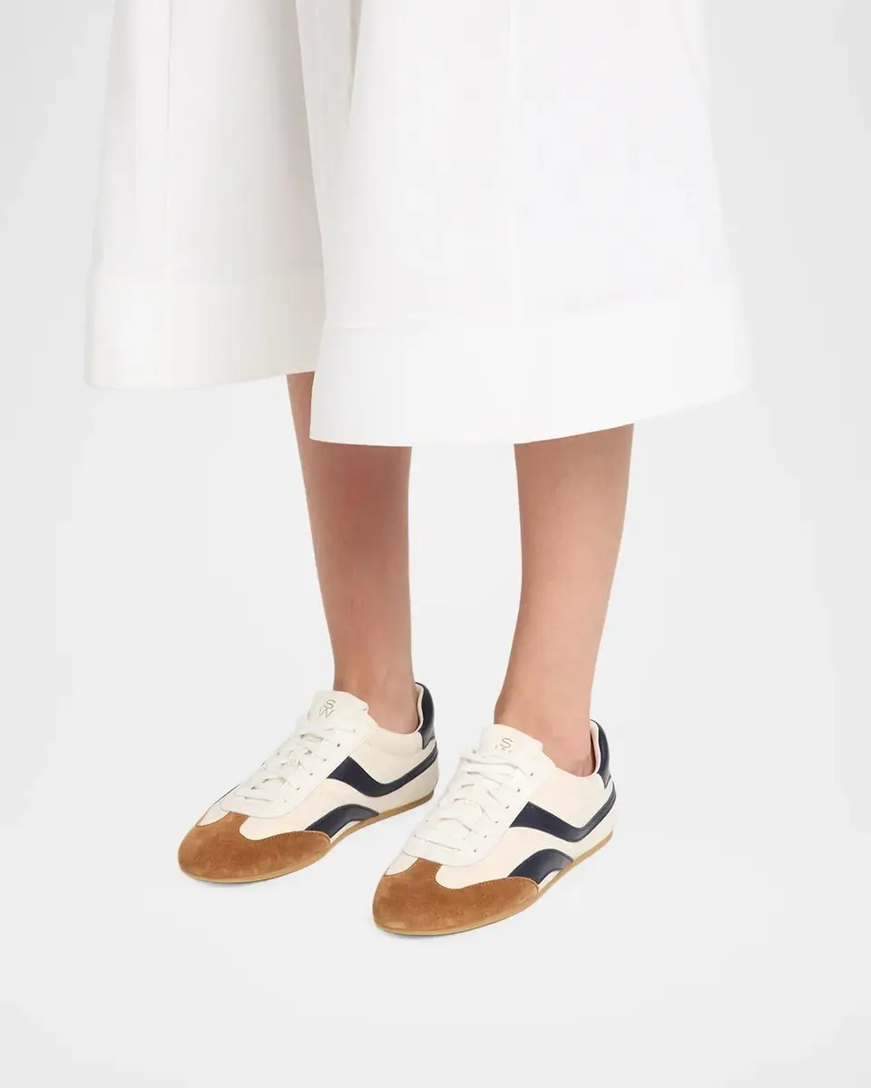 Stuart Weitzman Vander Suede Low-Top Sneakers | Thumbnail 2 Stuart Weitzman Vander Suede Low-Top Sneakers | Thumbnail 2
