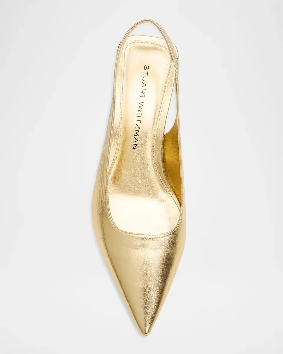 Stuart Weitzman Vinnie 50MM Leather Wedge Slingback Pumps | Thumbnail 6 Stuart Weitzman Vinnie 50MM Leather Wedge Slingback Pumps | Thumbnail 6