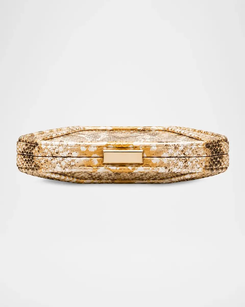 Ahikoza Madison Minaudière Snakeskin Clutch | Thumbnail 3 Ahikoza Madison Minaudière Snakeskin Clutch | Thumbnail 3