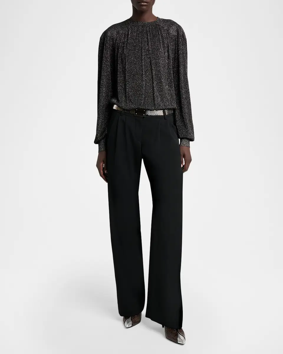 Isabel Marant Lyda Pleated Straight-Leg Trousers | Thumbnail 2 Isabel Marant Lyda Pleated Straight-Leg Trousers | Thumbnail 2