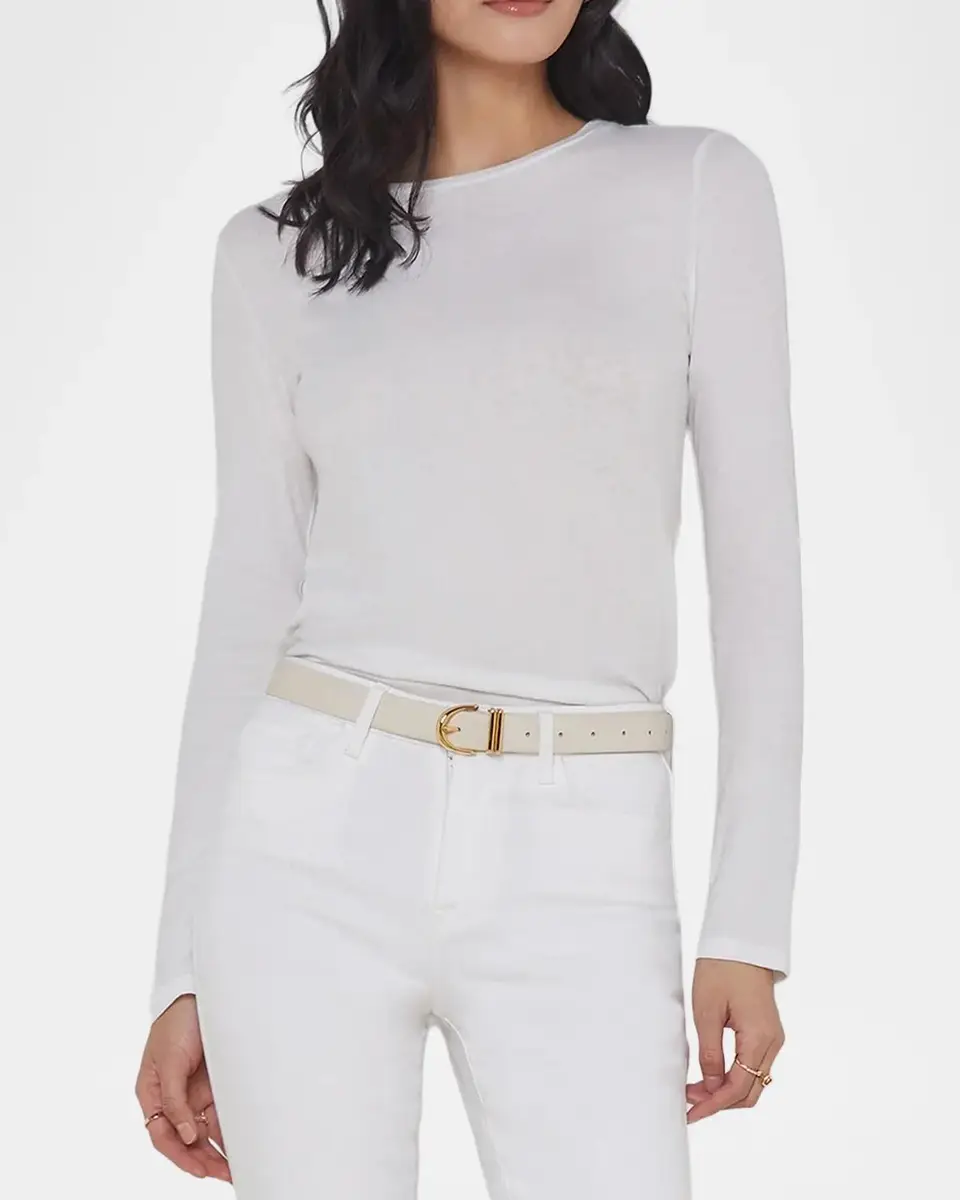 L'Agence Tess Rib-Knit Crewneck T-Shirt | Thumbnail 4 L'Agence Tess Rib-Knit Crewneck T-Shirt | Thumbnail 4