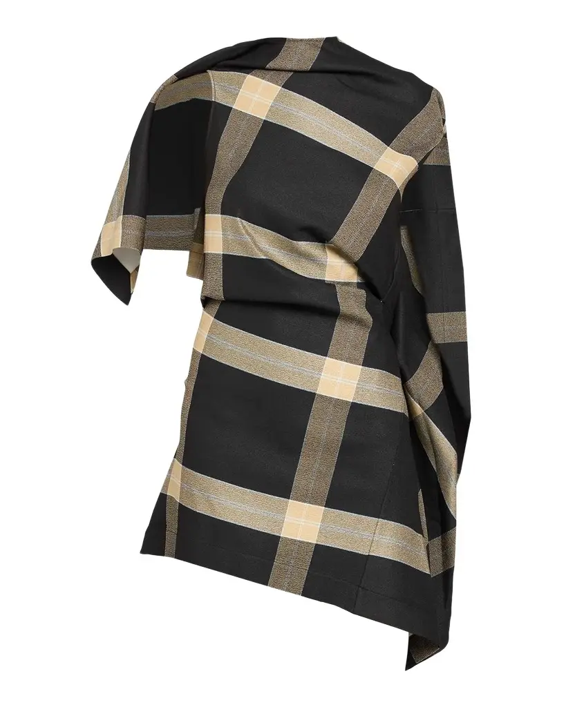 Loewe Draped Check Dress