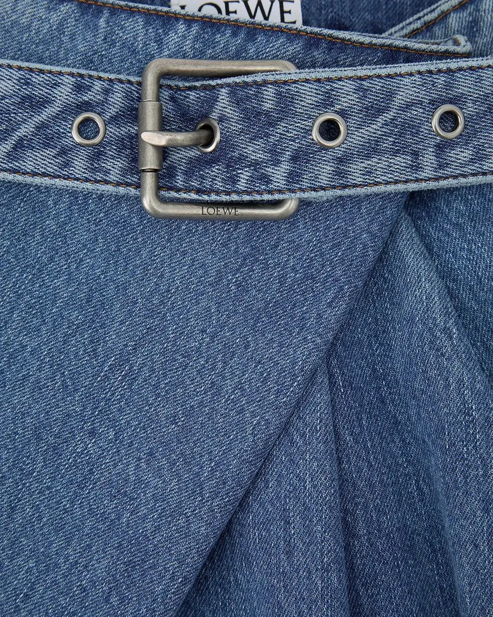 Loewe Draped Washed-Cotton Belted Jeans | Thumbnail 5 Loewe Draped Washed-Cotton Belted Jeans | Thumbnail 5