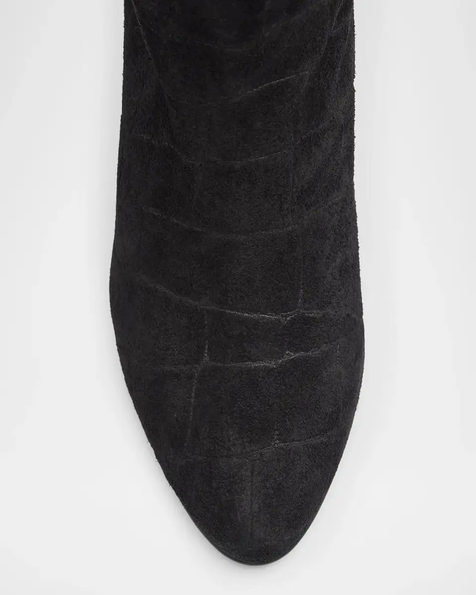 Stuart Weitzman 85mm Mulberry Croc-Embossed Suede Knee-High Boots | Thumbnail 6 Stuart Weitzman 85mm Mulberry Croc-Embossed Suede Knee-High Boots | Thumbnail 6