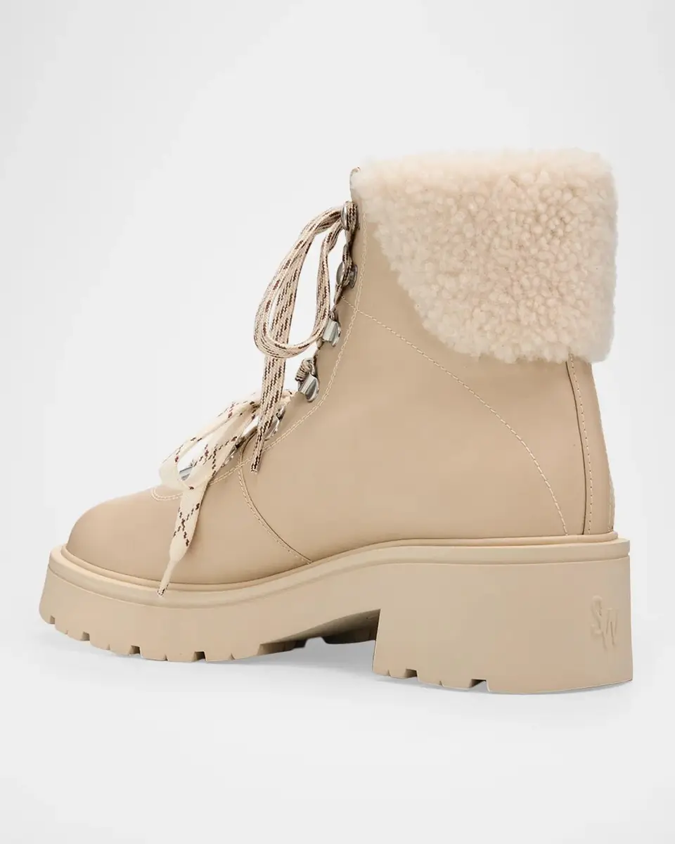 Stuart Weitzman Ren Shearling-Lined Leather Hiker Boots | Thumbnail 4 Stuart Weitzman Ren Shearling-Lined Leather Hiker Boots | Thumbnail 4