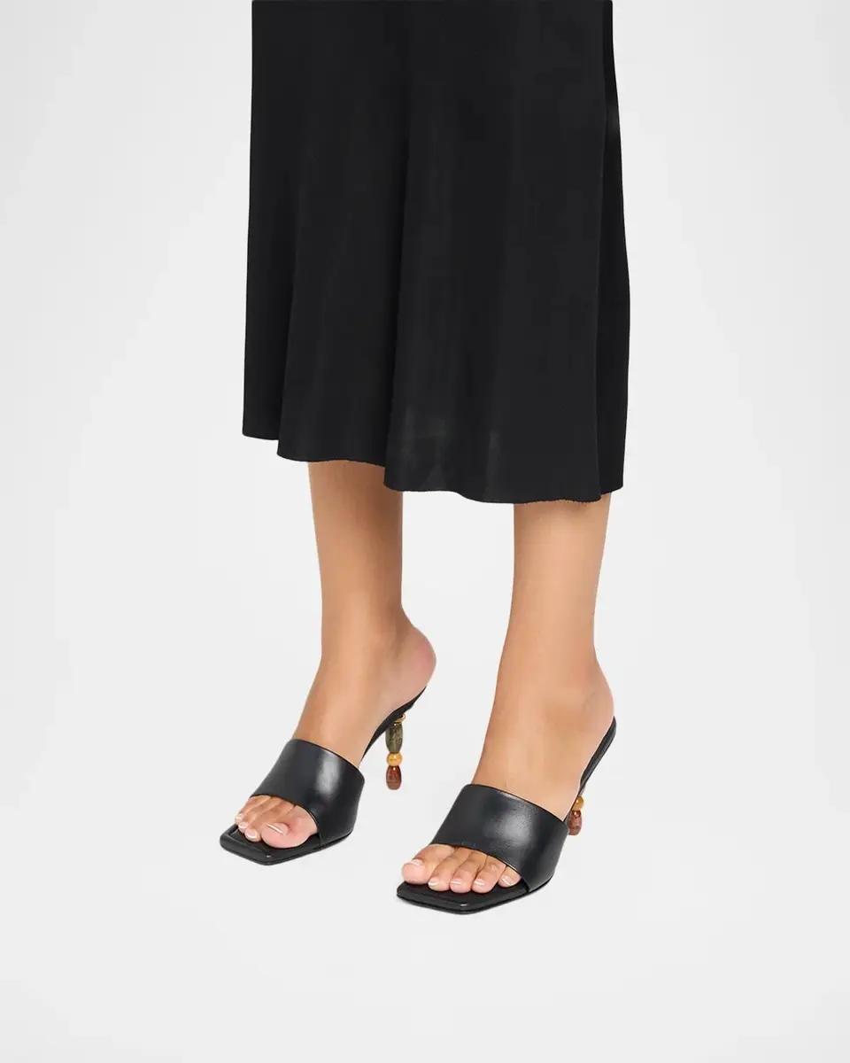 Cult Gaia 100mm Mahina Beaded Mule Sandals | Thumbnail 2 Cult Gaia 100mm Mahina Beaded Mule Sandals | Thumbnail 2