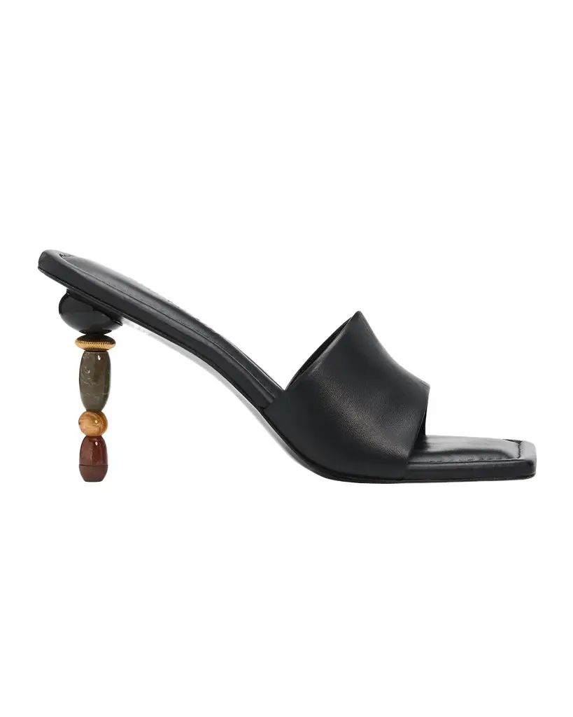 Cult Gaia 100mm Mahina Beaded Mule Sandals