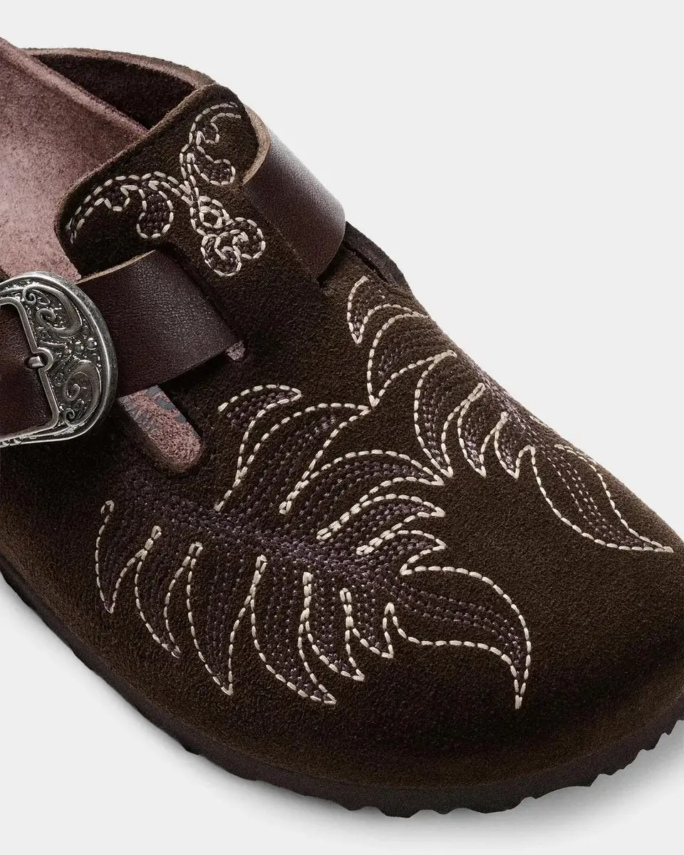 Etro x Birkenstock Boston Embroidered Suede Clogs | Thumbnail 2 Etro x Birkenstock Boston Embroidered Suede Clogs | Thumbnail 2