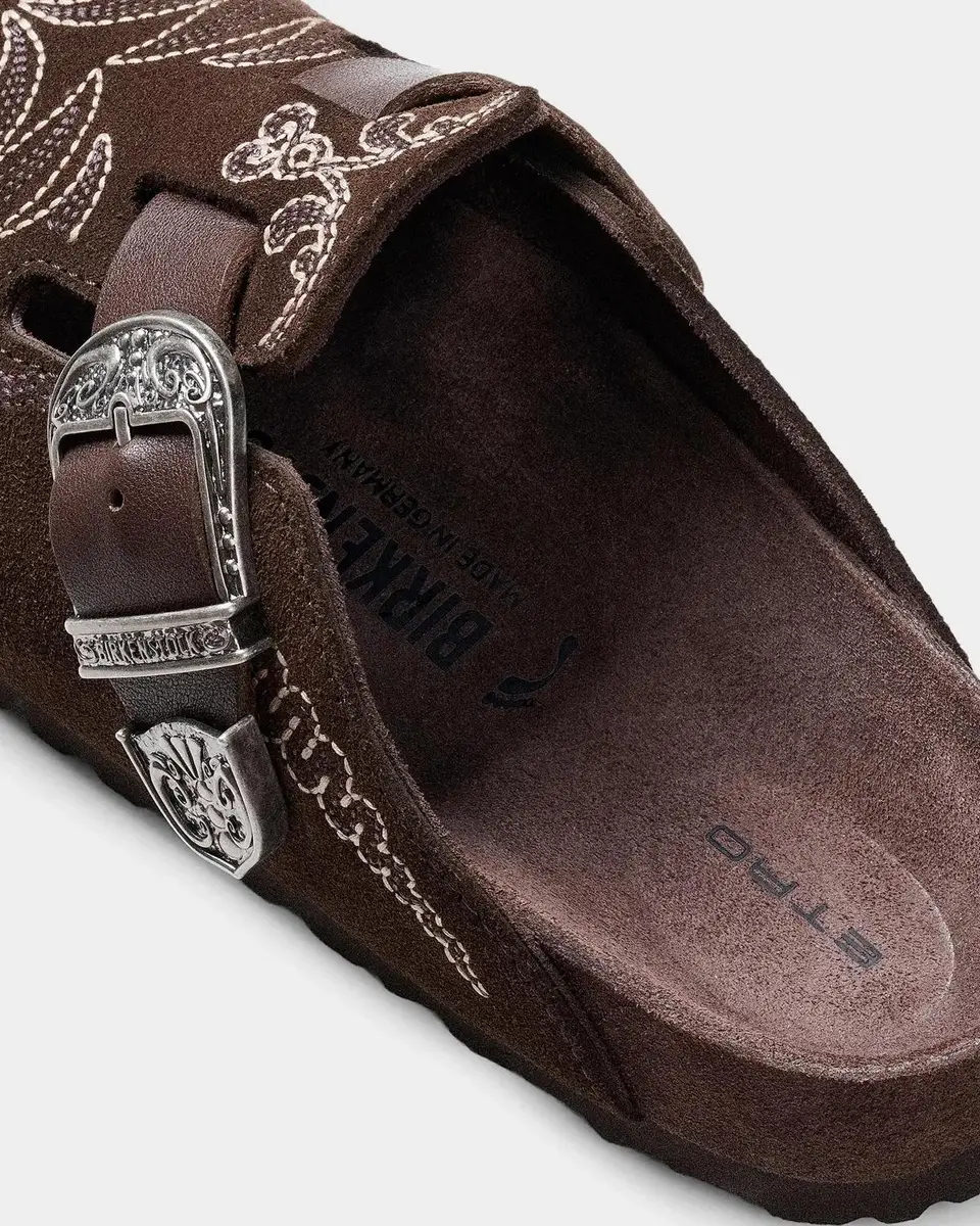 Etro x Birkenstock Boston Embroidered Suede Clogs | Thumbnail 5 Etro x Birkenstock Boston Embroidered Suede Clogs | Thumbnail 5