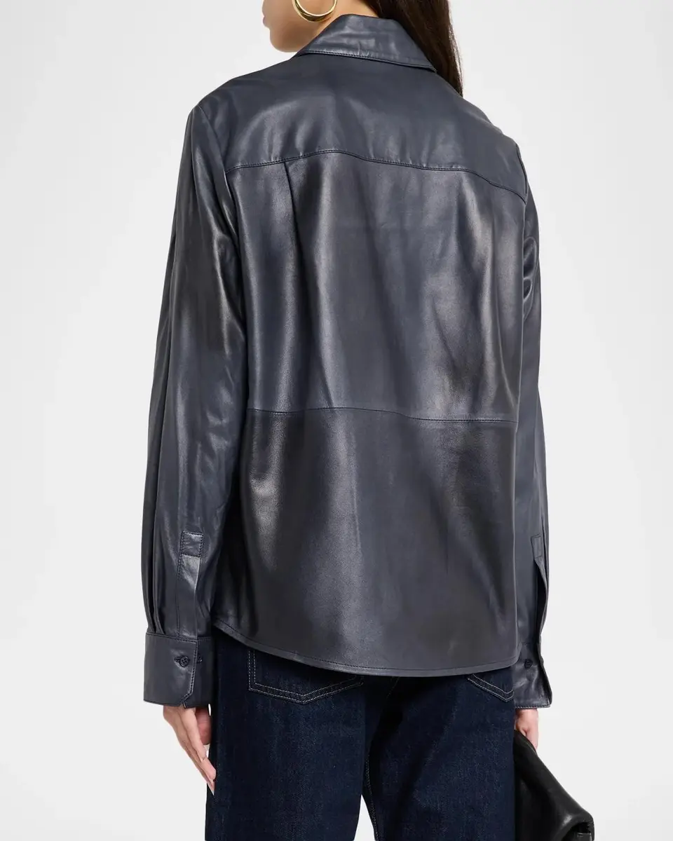 TWP Cowboy Update Leather Shirt | Thumbnail 3 TWP Cowboy Update Leather Shirt | Thumbnail 3