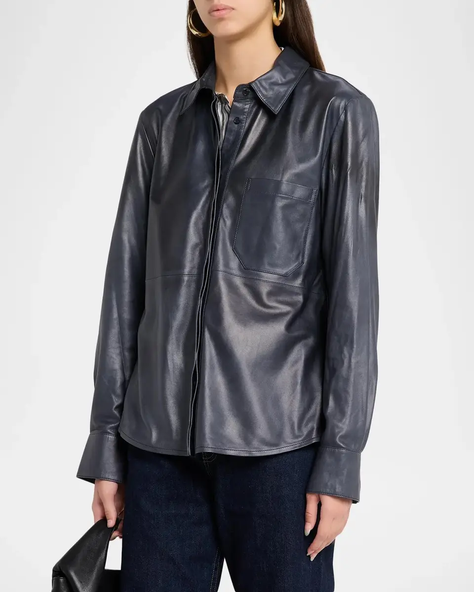 TWP Cowboy Update Leather Shirt | Thumbnail 4 TWP Cowboy Update Leather Shirt | Thumbnail 4