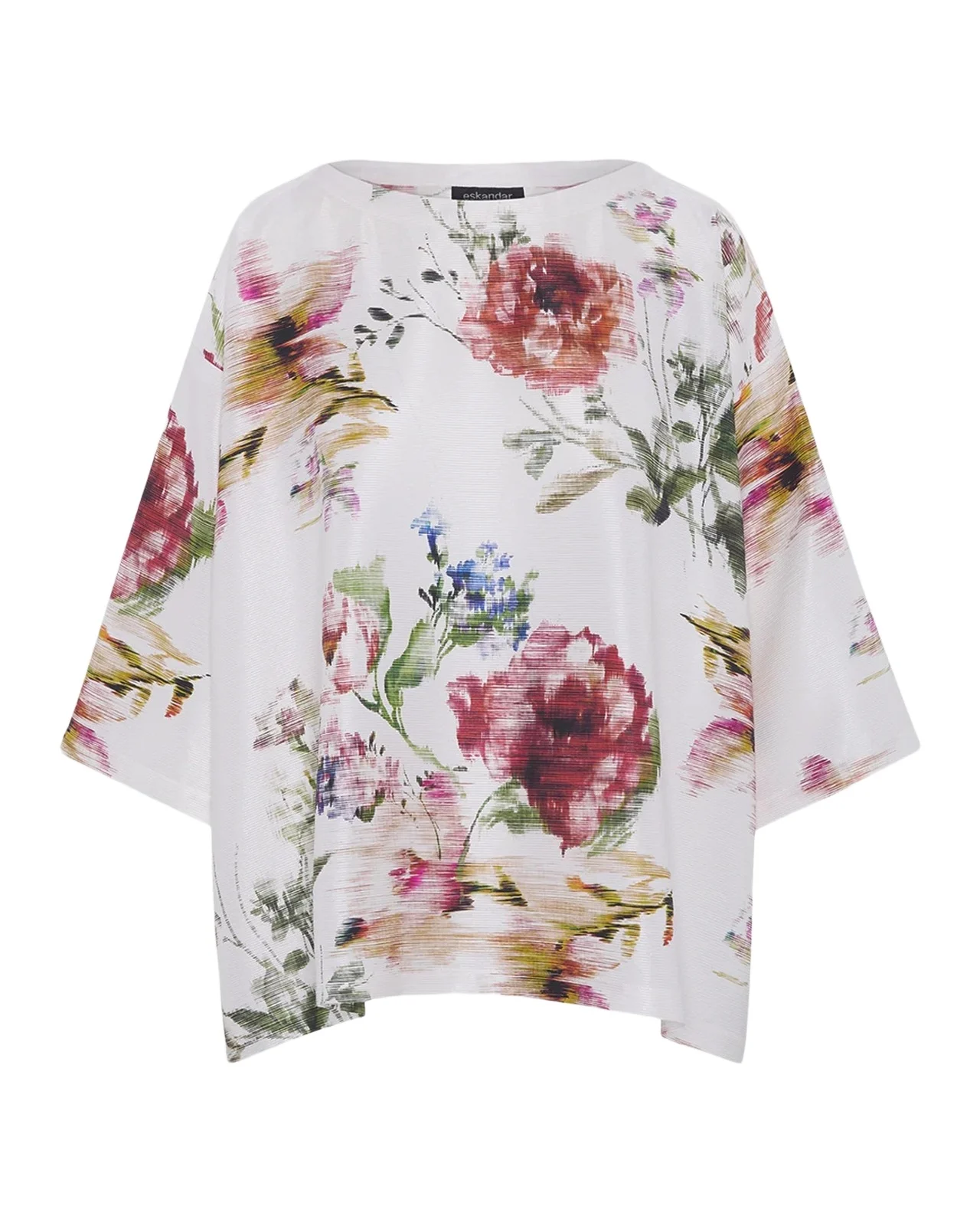 Eskandar A-Line Scoop Neck Top - Mid Plus Length