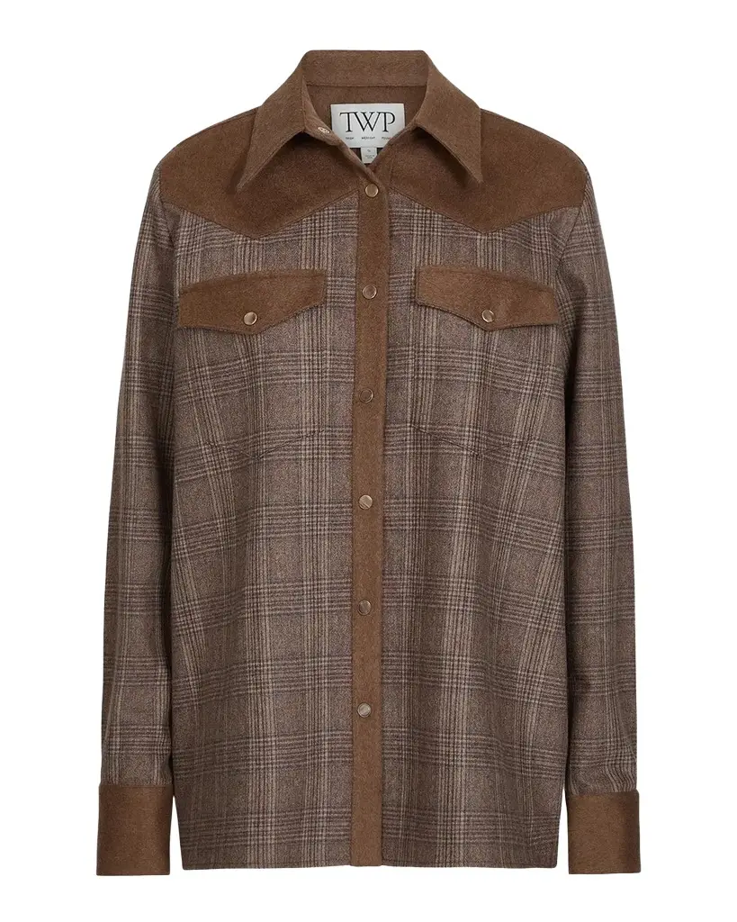Lone Rider Glen Check Wool-Blend Shirt