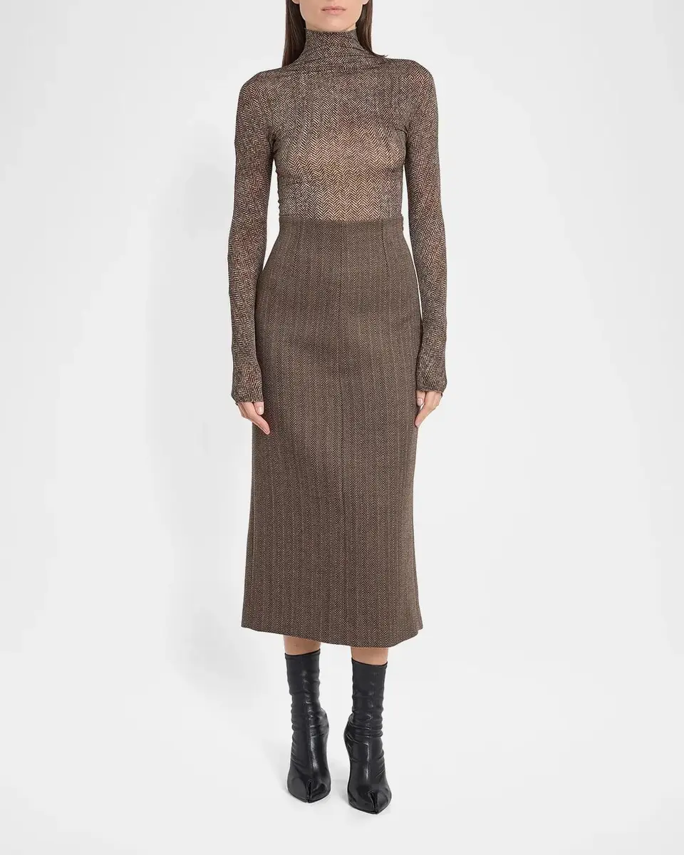 MM6 MAISON MARGIELA Wool Midi Skirt | Thumbnail 2