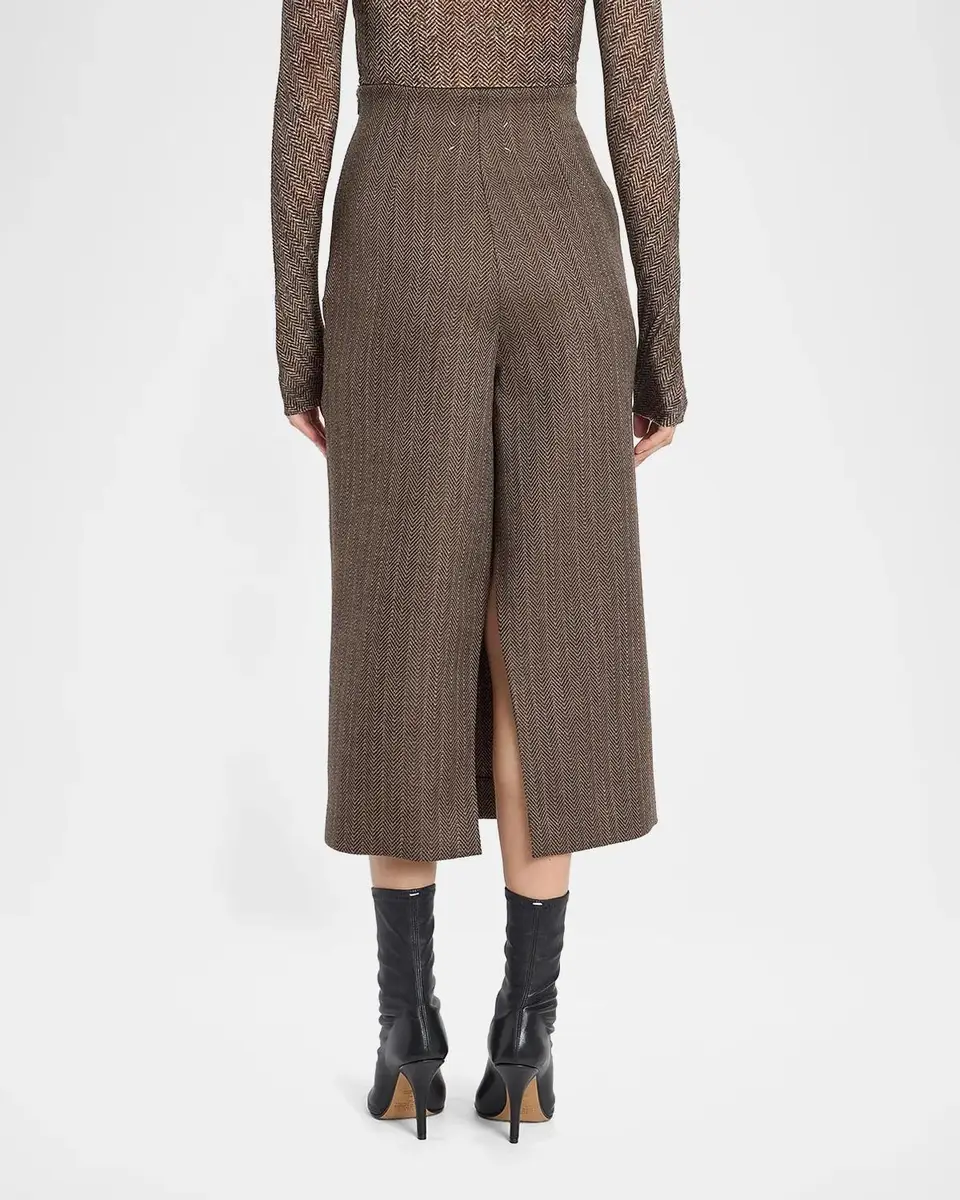 MM6 MAISON MARGIELA Wool Midi Skirt | Thumbnail 3