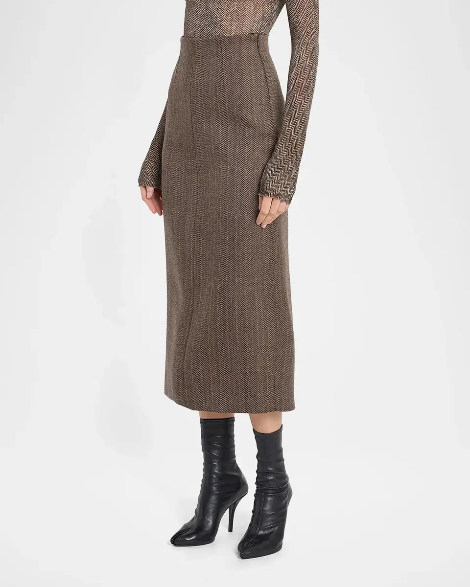 MM6 MAISON MARGIELA Wool Midi Skirt | Thumbnail 4