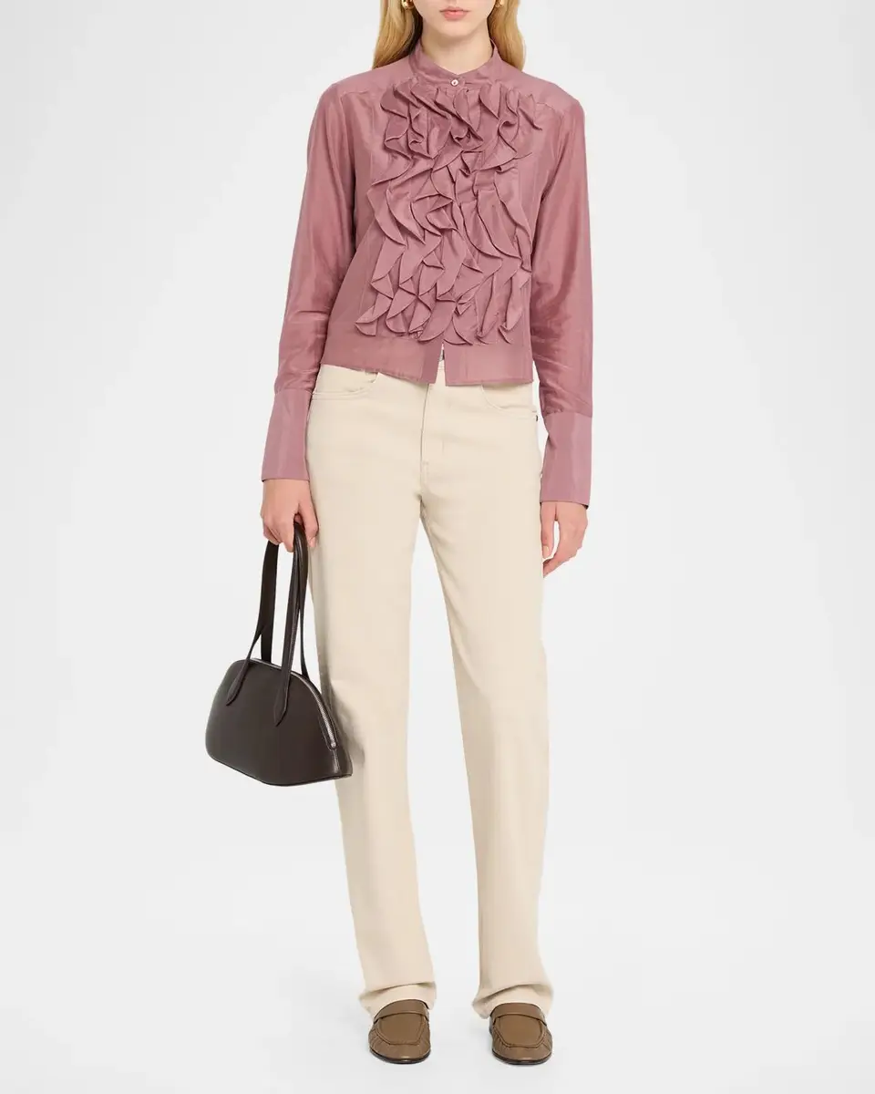 TWP Patti Ruffle Cotton-Silk Blouse | Thumbnail 2 TWP Patti Ruffle Cotton-Silk Blouse | Thumbnail 2