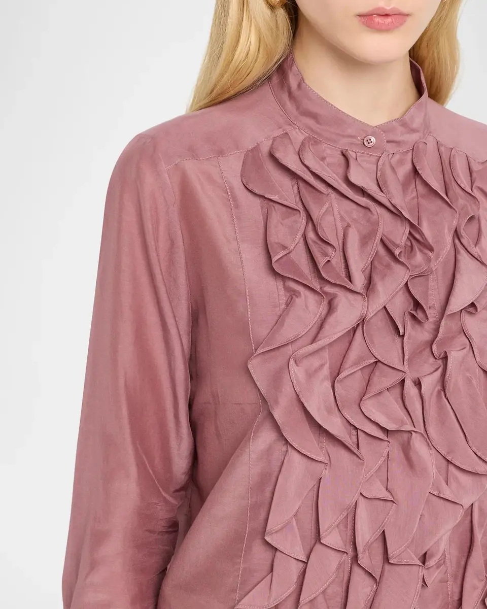 TWP Patti Ruffle Cotton-Silk Blouse | Thumbnail 5 TWP Patti Ruffle Cotton-Silk Blouse | Thumbnail 5