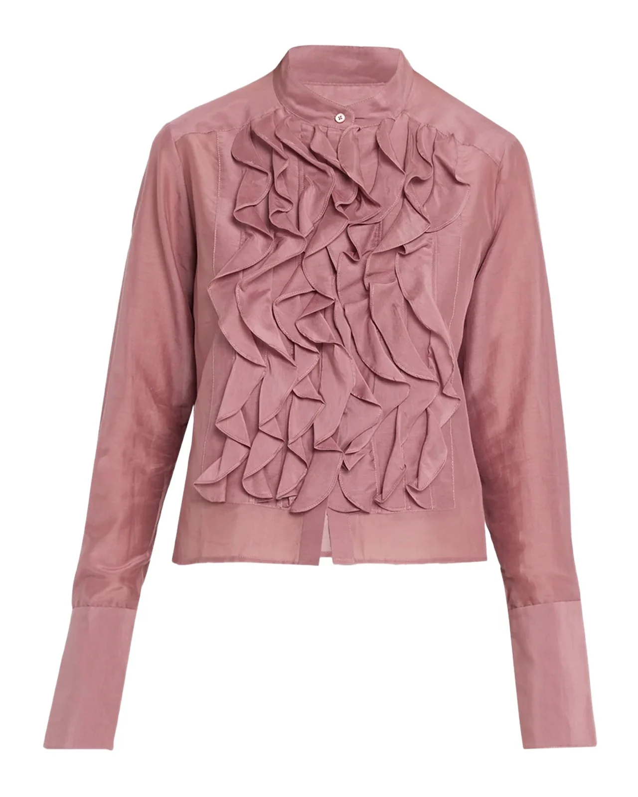 TWP Patti Ruffle Cotton-Silk Blouse