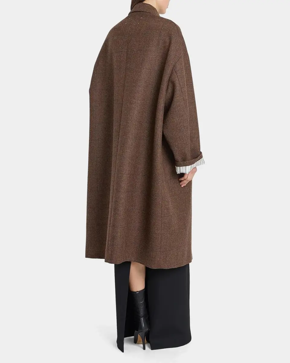 MM6 MAISON MARGIELA Cocooning Oversized Windowpane Check Coat | Thumbnail 3