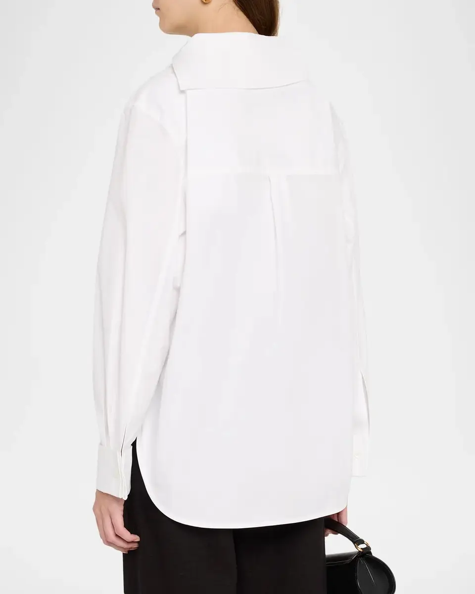 Bottega Veneta Asymmetric-Collar Compact Cotton Shirt | Thumbnail 3 Bottega Veneta Asymmetric-Collar Compact Cotton Shirt | Thumbnail 3