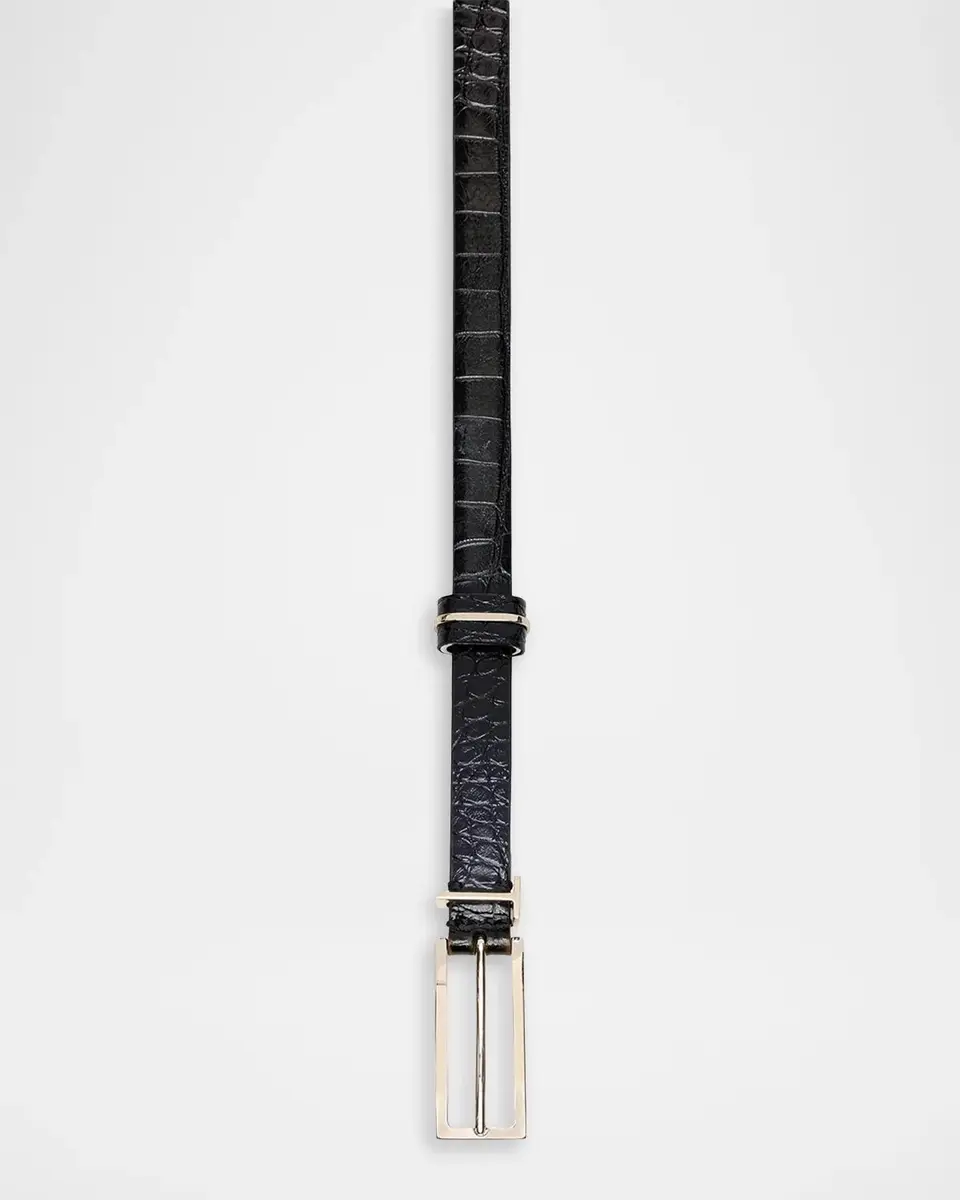 Tom Ford T Loop Crocodile Printed Leather Belt | Thumbnail 2 Tom Ford T Loop Crocodile Printed Leather Belt | Thumbnail 2