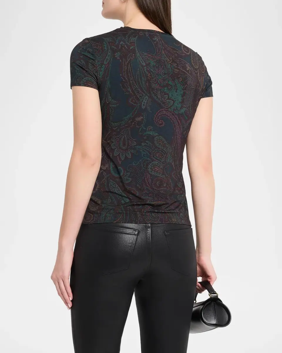 L'Agence Ressi Paisley Crewneck T-Shirt | Thumbnail 3 L'Agence Ressi Paisley Crewneck T-Shirt | Thumbnail 3