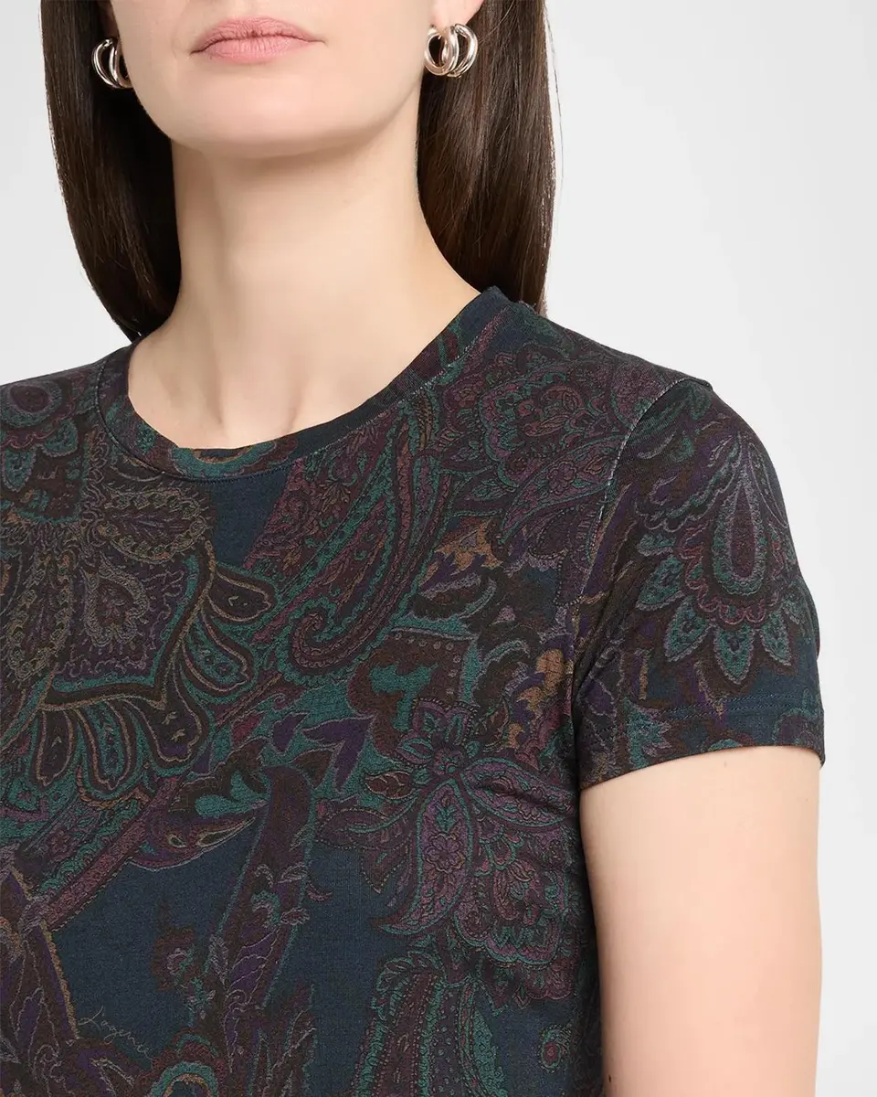 L'Agence Ressi Paisley Crewneck T-Shirt | Thumbnail 5 L'Agence Ressi Paisley Crewneck T-Shirt | Thumbnail 5