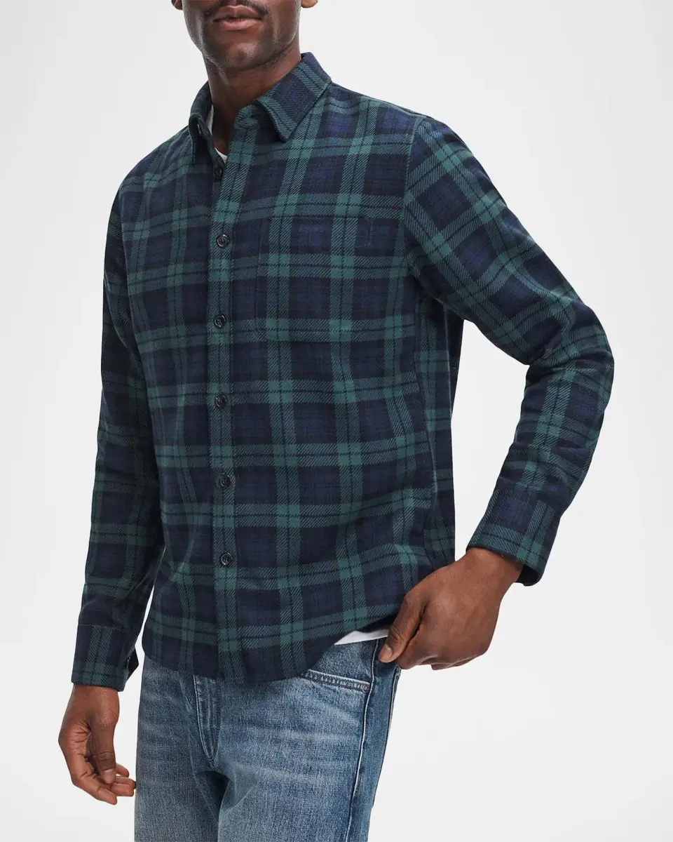 rag & bone Men's Plaid Cotton Flannel Shirt Jacket | Thumbnail 4 rag & bone Men's Plaid Cotton Flannel Shirt Jacket | Thumbnail 4