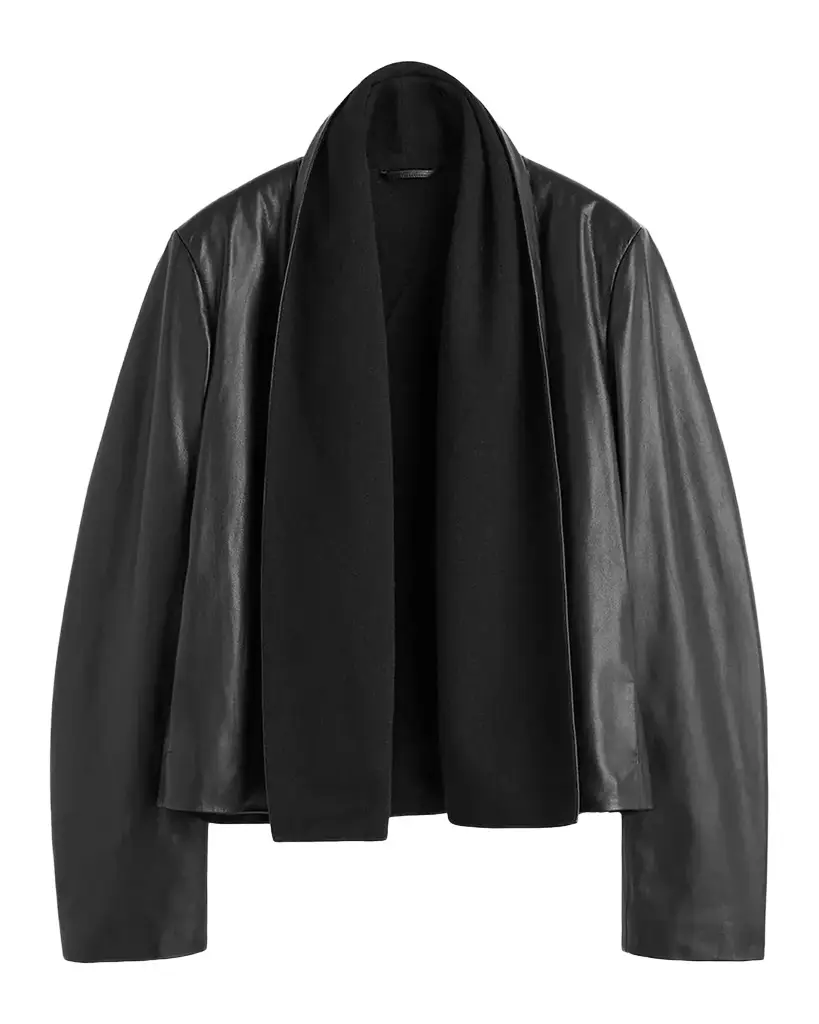 TOTEME Scarf Leather Jacket | Thumbnail 1 TOTEME Scarf Leather Jacket | Thumbnail 1
