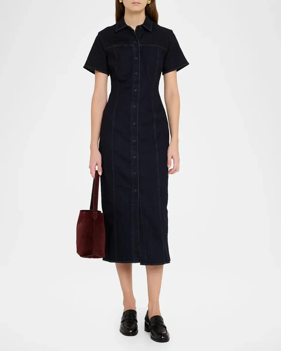rag & bone Lenna Stretch-Denim Midi Shirtdress | Thumbnail 2 rag & bone Lenna Stretch-Denim Midi Shirtdress | Thumbnail 2