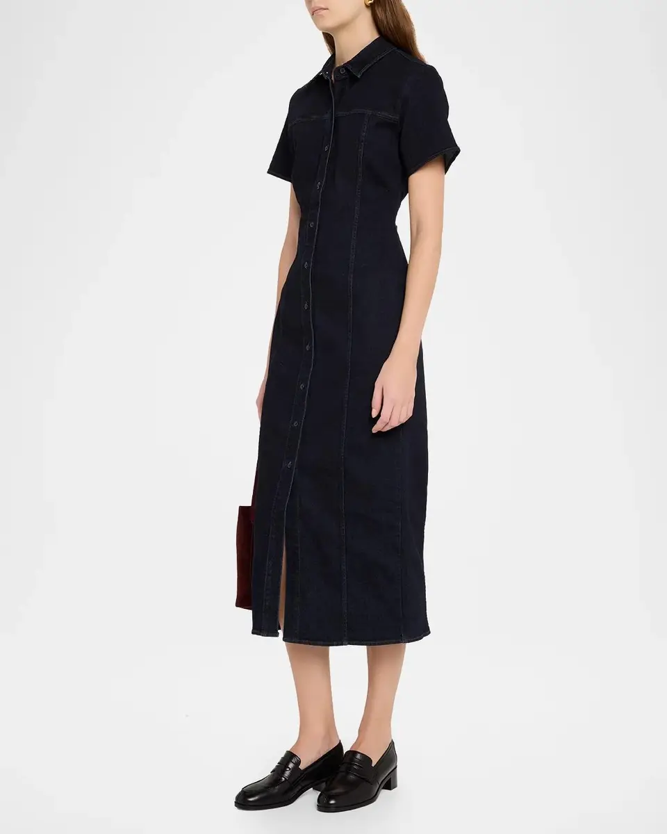 rag & bone Lenna Stretch-Denim Midi Shirtdress | Thumbnail 4 rag & bone Lenna Stretch-Denim Midi Shirtdress | Thumbnail 4