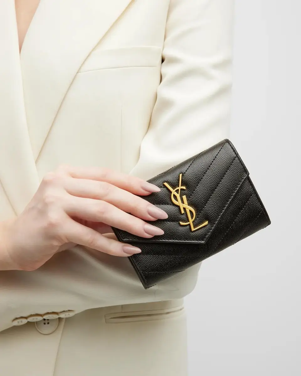 Saint Laurent Small Logo Quilted Leather Clutch | Thumbnail 2 Saint Laurent Small Logo Quilted Leather Clutch | Thumbnail 2