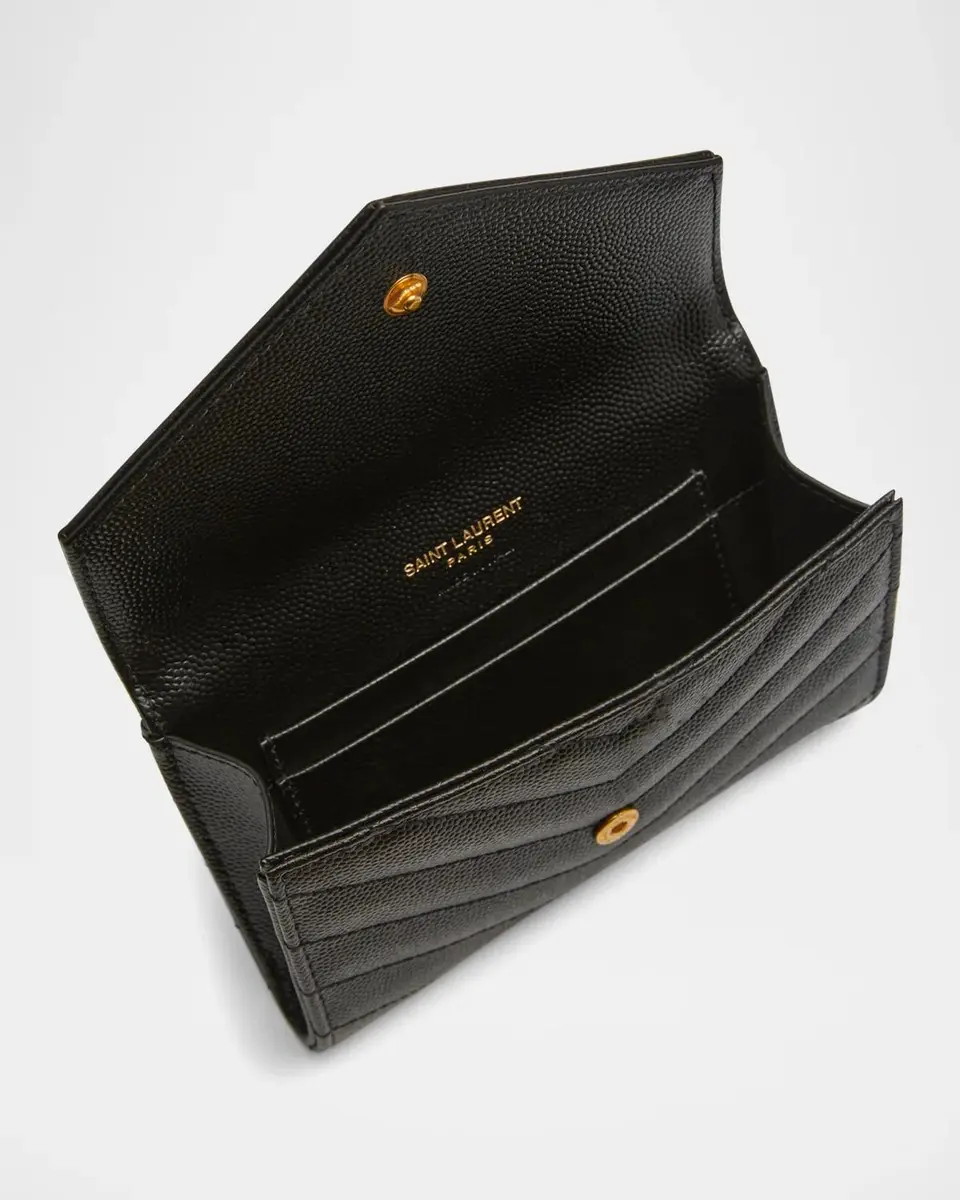 Saint Laurent Small Logo Quilted Leather Clutch | Thumbnail 3 Saint Laurent Small Logo Quilted Leather Clutch | Thumbnail 3
