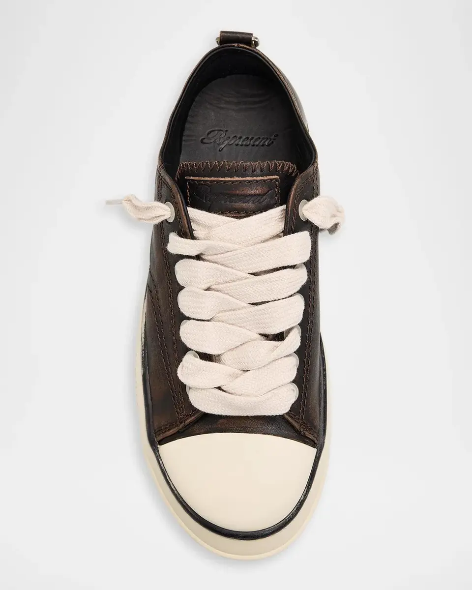 Represent Men's Cap-Toe Distressed Leather Low-Top Sneakers | Thumbnail 5 Represent Men's Cap-Toe Distressed Leather Low-Top Sneakers | Thumbnail 5