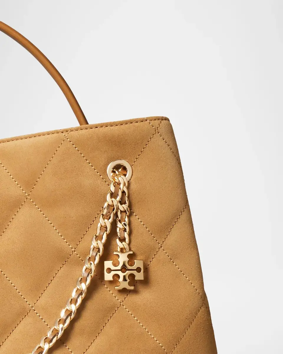Tory Burch Fleming Quilted Suede Carryall Bag | Thumbnail 3 Tory Burch Fleming Quilted Suede Carryall Bag | Thumbnail 3