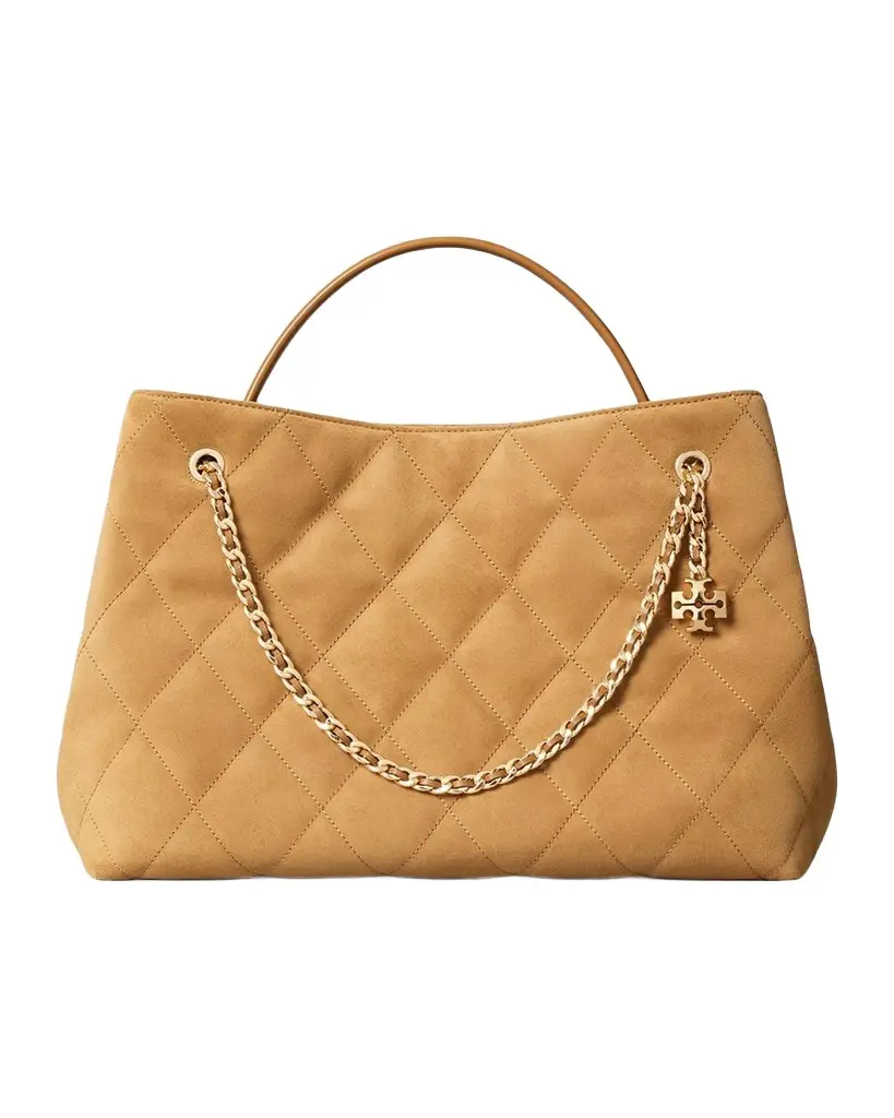 Fleming Quilted Suede Carryall Bag Fleming Quilted Suede Carryall Bag