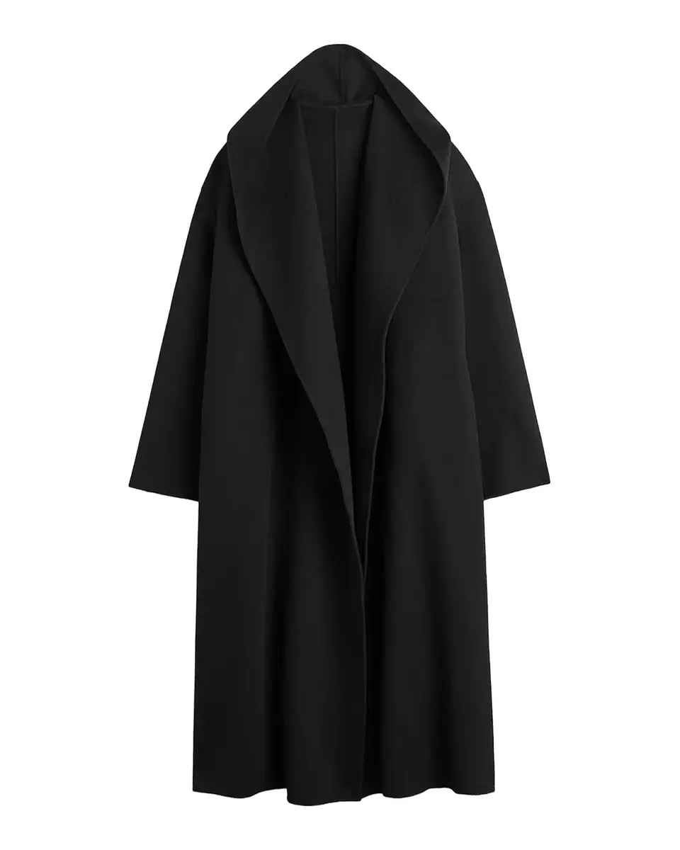 TOTEME Hoodie Wool Belted Coat | Thumbnail 2 TOTEME Hoodie Wool Belted Coat | Thumbnail 2