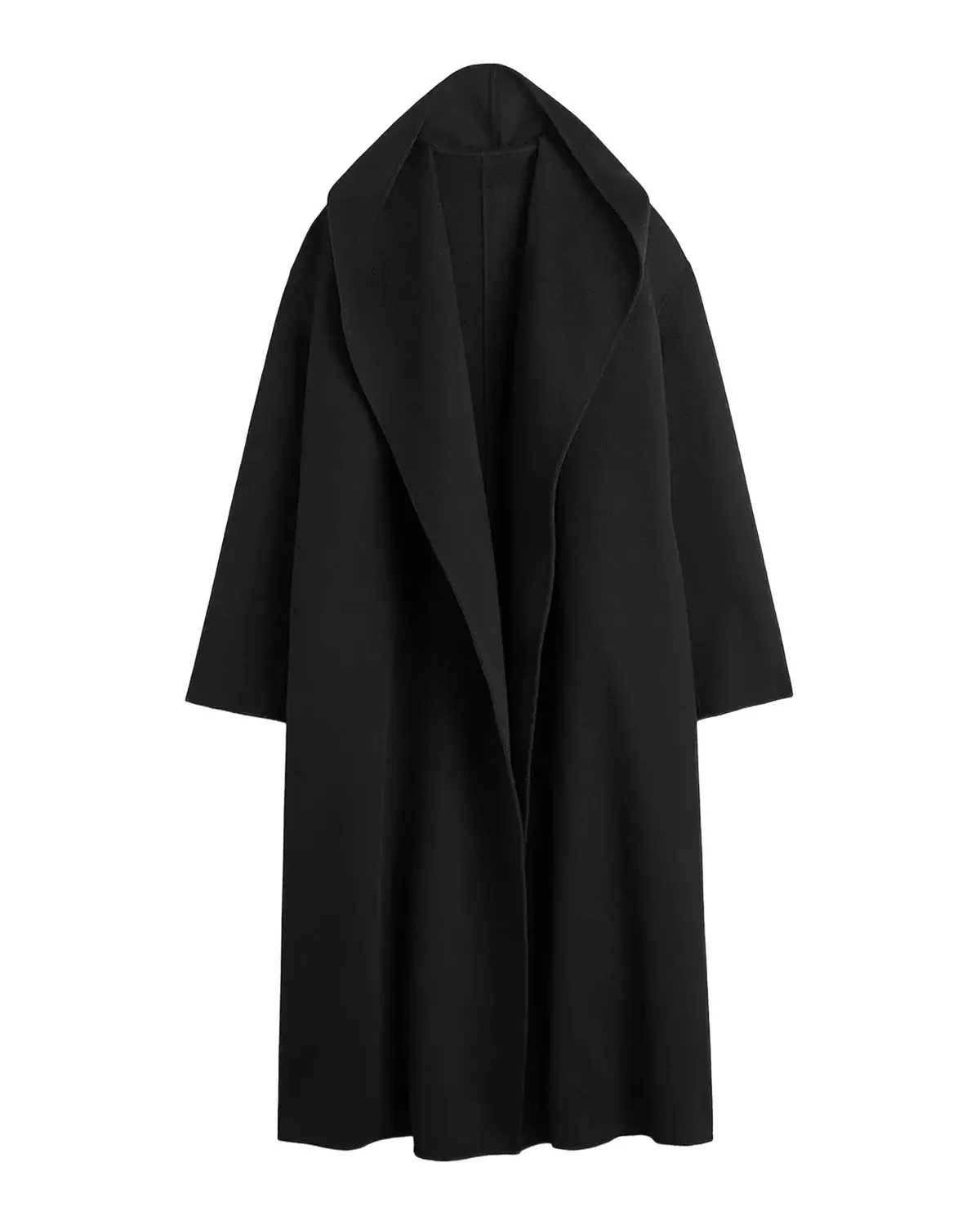 Hoodie Wool Belted Coat Hoodie Wool Belted Coat