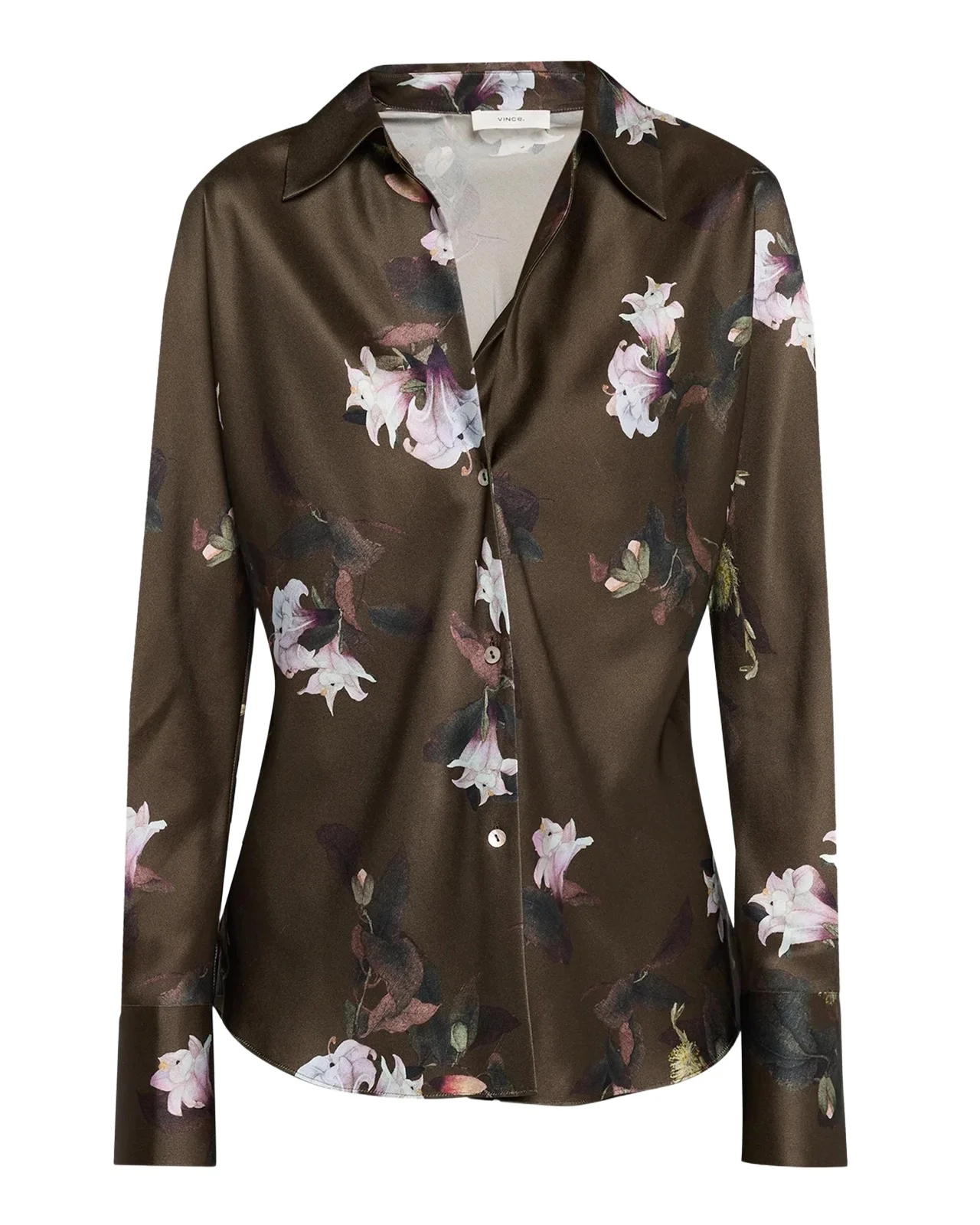 Lily Vine Silk Bias Long-Sleeve Blouse Lily Vine Silk Bias Long-Sleeve Blouse